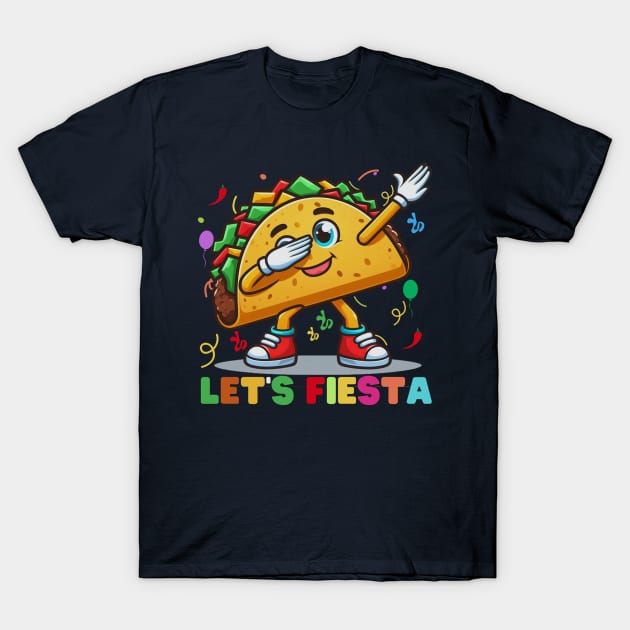 Tacos Dabbing Let's Fiesta Cinco De Mayo Mexican T-Shirt by MetAliStor ⭐⭐⭐⭐⭐